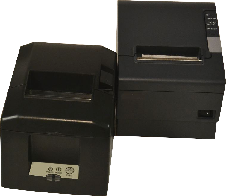 Image of Two POS Printers that are Compatible with Order Confirmation Labels 